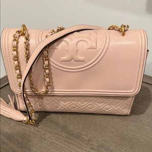 Tory Burch Blush Quilted Shoulder Bag
